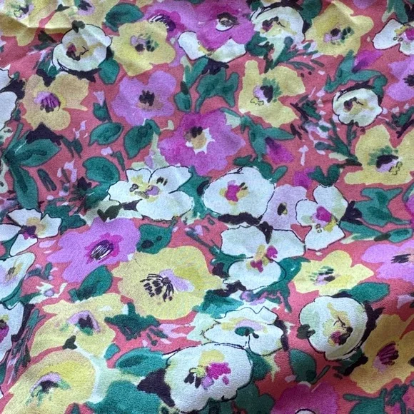 SHEIN Pink Yellow White Floral Ruffle Sleeve Kids Dress - Picture 3 of 5